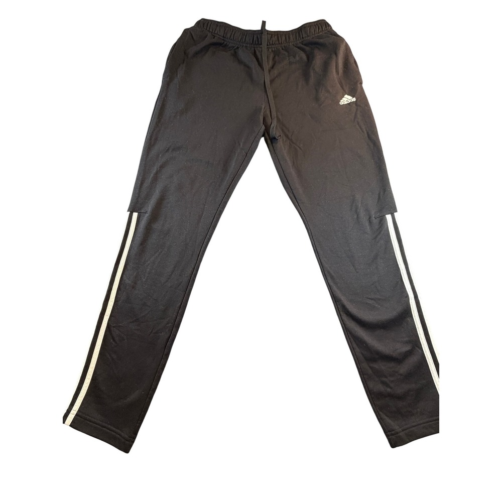 Adidas Primegreen Mens Black Three Stripe Track Pants Size L